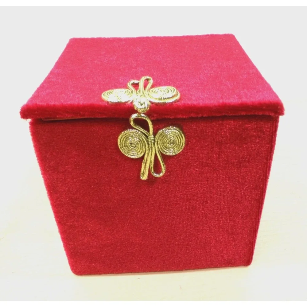 Pier 1 Christmas Ornament Li Bien in Velvet‎ Box Ho Ho Ho Happy Christmas 2013